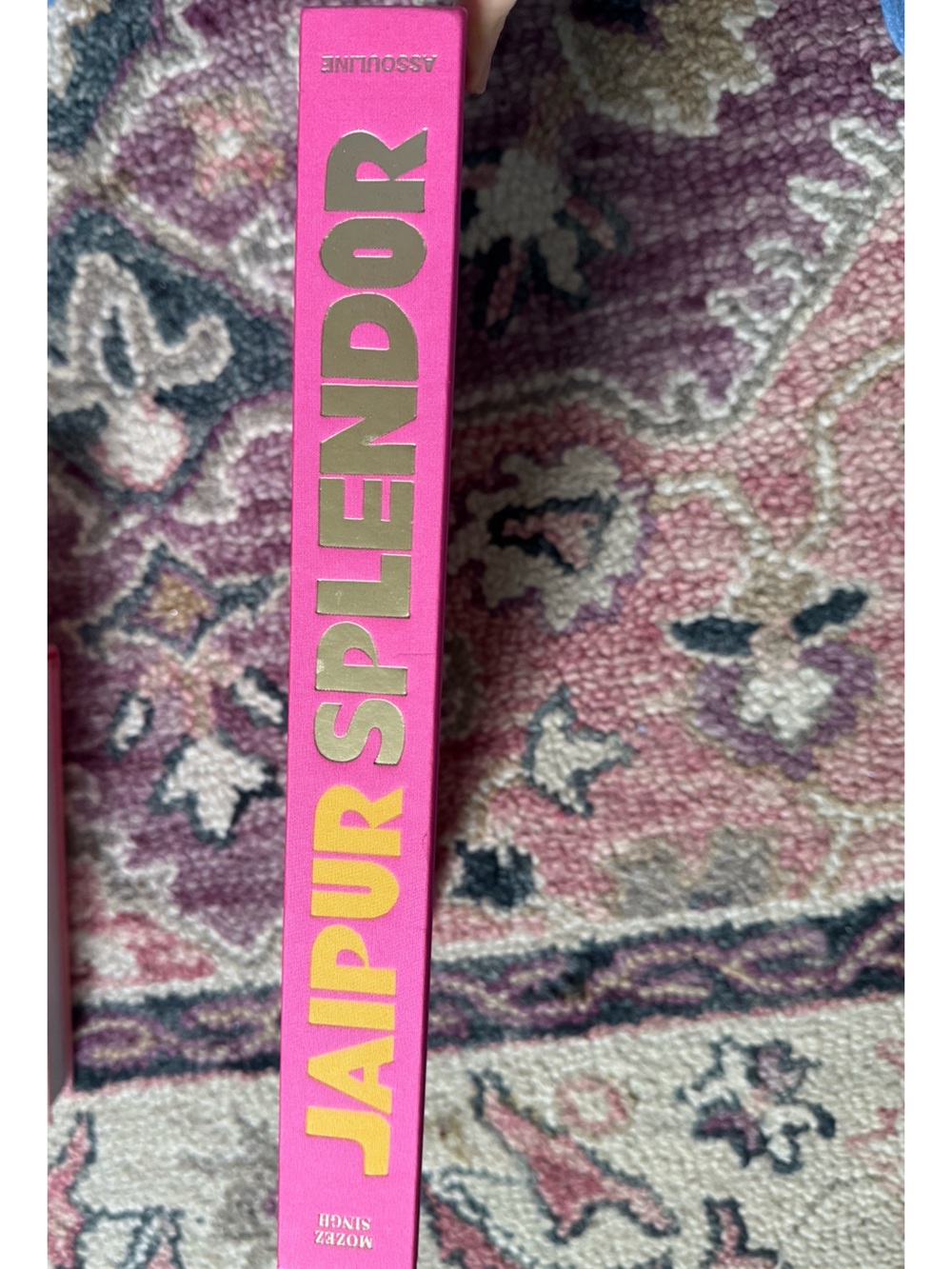 Assouline Jaipur Splendor Hardcover Book - Pink & Orange with Gold Accents - Picture 4 of 4
